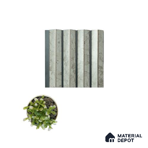 Beige Stone Louver PN 04614 9.5 ft x 4.7 inch Charcoal Panel - 12 mm | Suitable for Feature Wall, TV Unit & Living Room | Width is Subjected to 5% Variation