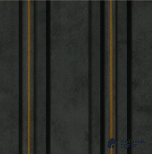 Black Stone Louver PN 04635 9.5 ft x 4.7 inch Charcoal Panel - 12 mm | Suitable for Feature Wall, TV Unit & Living Room | Width is Subjected to 5% Variation