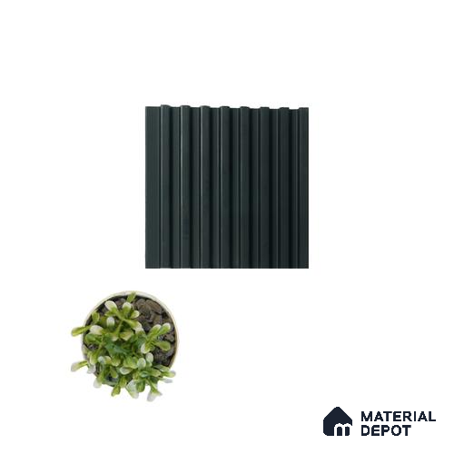 Black Plain Colour Louver PN 04880 9.5 ft x 4.7 inch Charcoal Panel - 12 mm | Suitable for Feature Wall, TV Unit & Living Room | Width is Subjected to 5% Variation