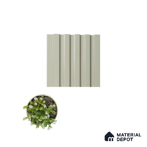 Cream Plain Colour Louver PN 04881 9.5 ft x 4.7 inch Charcoal Panel - 12 mm | Suitable for Feature Wall, TV Unit & Living Room | Width is Subjected to 5% Variation