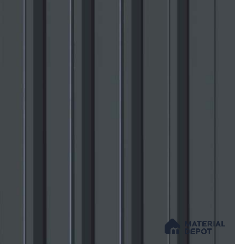 Grey Plain Colour Louver PN 04886 9.5 ft x 4.7 inch Charcoal Panel - 12 mm | Suitable for Feature Wall, TV Unit & Living Room | Width is Subjected to 5% Variation