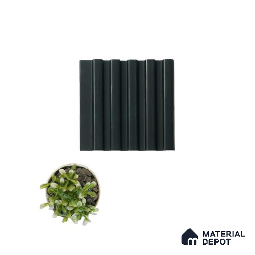 Black Plain Colour Louver PN 04887 9.5 ft x 4.7 inch Charcoal Panel - 12 mm | Suitable for Feature Wall, TV Unit & Living Room | Width is Subjected to 5% Variation