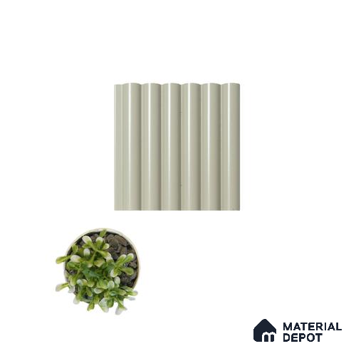 Cream Plain Colour Louver PN 04889 9.5 ft x 4.7 inch Charcoal Panel - 12 mm | Suitable for Feature Wall, TV Unit & Living Room | Width is Subjected to 5% Variation