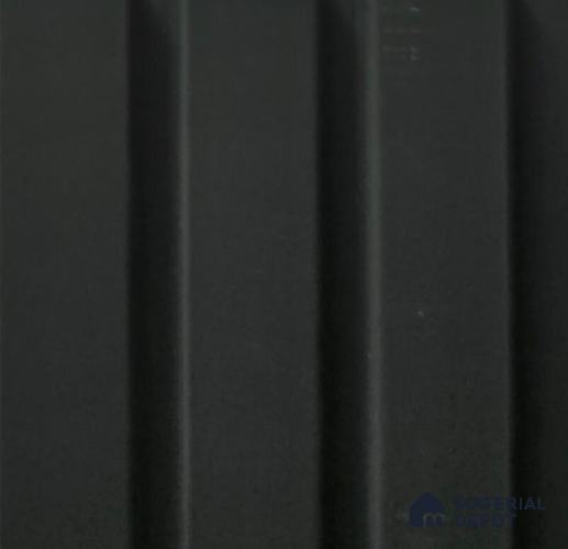 Black Plain Colour Louver PN 06225 9.5 ft x 4.7 inch Charcoal Panel - 12 mm | Suitable for Feature Wall, TV Unit & Living Room | Width is Subjected to 5% Variation