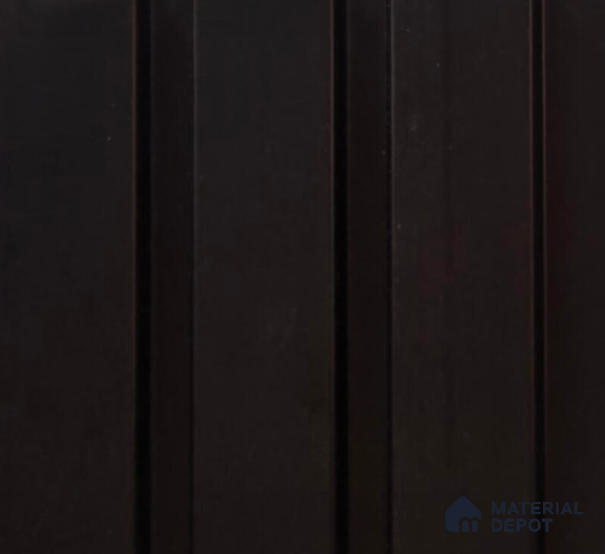 Black Plain Colour Louver PN 06223 9.5 ft x 4.7 inch Charcoal Panel - 12 mm | Suitable for Feature Wall, TV Unit & Living Room | Width is Subjected to 5% Variation