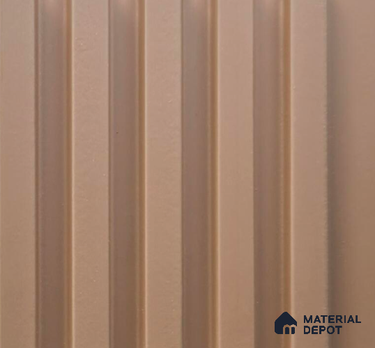 Beige Plain Colour Louver PN 06238 9.5 ft x 4.7 inch Charcoal Panel - 12 mm | Suitable for Feature Wall, TV Unit & Living Room | Width is Subjected to 5% Variation