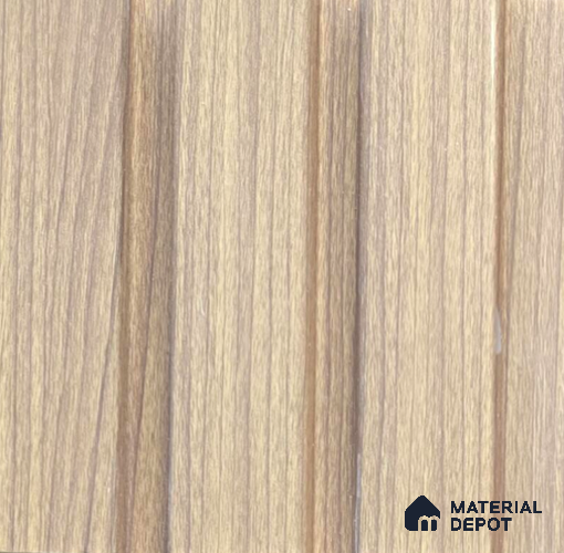 Brown Wooden Louver PN 06267 9.5 ft x 4.7 inch Charcoal Panel - 12 mm | Suitable for Feature Wall, TV Unit & Living Room | Width is Subjected to 5% Variation