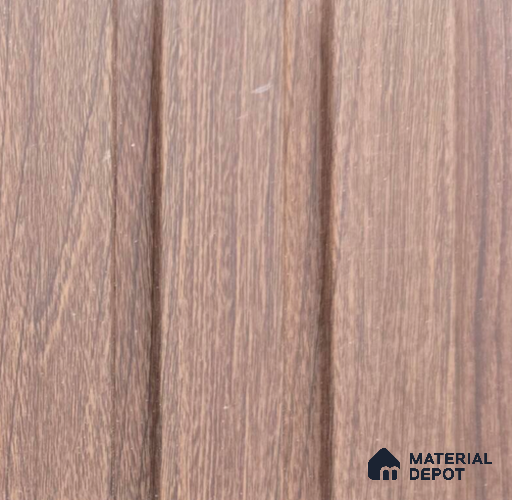Brown Wooden Louver PN 06269 9.5 ft x 4.7 inch Charcoal Panel - 12 mm | Suitable for Feature Wall, TV Unit & Living Room | Width is Subjected to 5% Variation