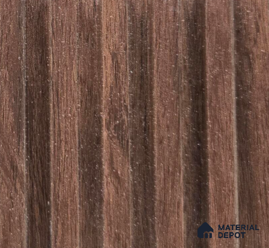 Brown Wooden Louver PN 06266 B 9.5 ft x 4.7 inch Charcoal Panel - 12 mm | Suitable for Feature Wall, TV Unit & Living Room | Width is Subjected to 5% Variation