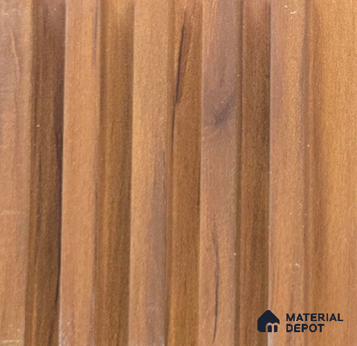 Brown Wooden Louver PN 06265 B 9.5 ft x 4.7 inch Charcoal Panel - 12 mm | Suitable for Feature Wall, TV Unit & Living Room | Width is Subjected to 5% Variation