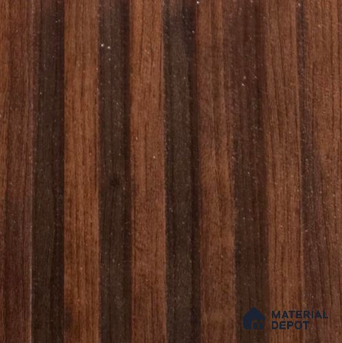 Brown Wooden Louver PN 06278 9.5 ft x 4.7 inch Charcoal Panel - 12 mm | Suitable for Feature Wall, TV Unit & Living Room | Width is Subjected to 5% Variation