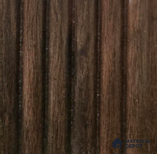 Brown Wooden Louver PN 06284 9.5 ft x 4.7 inch Charcoal Panel - 12 mm | Suitable for Feature Wall, TV Unit & Living Room | Width is Subjected to 5% Variation
