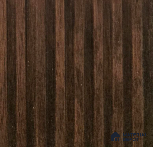Brown Wooden Louver PN 06285 9.5 ft x 4.7 inch Charcoal Panel - 12 mm | Suitable for Feature Wall, TV Unit & Living Room | Width is Subjected to 5% Variation