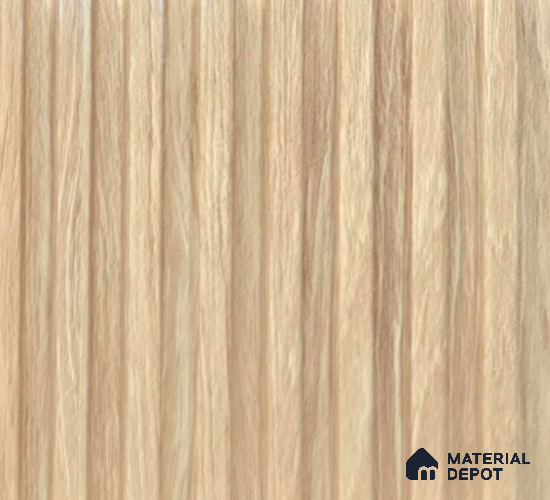 Brown Wooden Louver PN 06287 9.5 ft x 4.7 inch Charcoal Panel - 12 mm | Suitable for Feature Wall, TV Unit & Living Room | Width is Subjected to 5% Variation