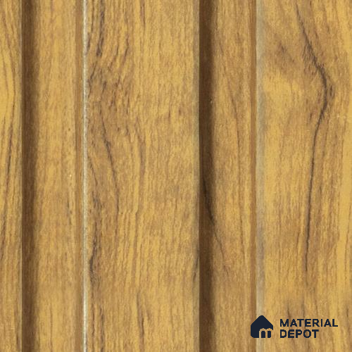 Brown Wooden Louver PN 00803 9.5 ft x 4.9 inch Charcoal Panel - 12 mm | Suitable for Feature Wall, TV Unit & Living Room | Width is Subjected to 5% Variation