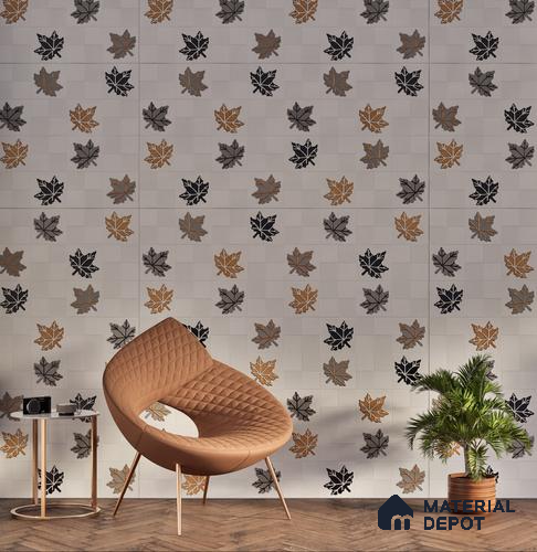 Elevation Wall Tile TL 00068 C Ice White 2 ft x 1 ft Punch Matte Finish Vitrified Tile - 9 mm | Ideal For Modern Facades, Outdoor Cladding, Feature Wall | Please Expect a Slight Variation of Pattern