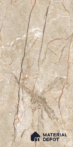 Endless Floor & Wall Tile TL 02944 Earth Brown 1600 x 800 mm Glossy Finish Vitrified Tile - 9 mm | Suitable For Living Room, Bedroom