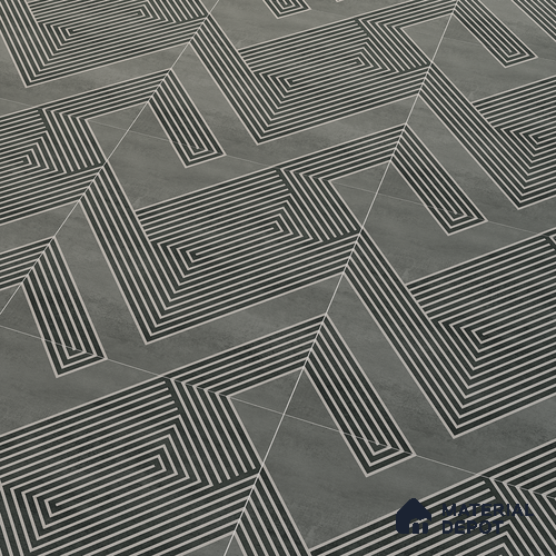 Parking Floor Tile TL 03391 B Engrave Smokey 16 x 16 inch Anti Slip Matte Finish Heavy Duty Vitrified Tile - 12 mm | Suitable For Garage, Driveway, Terrace | Pattern Alignment May Vary | 2-3 mm Spacer is Mandatory