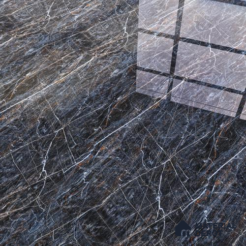Marble Wall & Floor Vitrified Tile Glum Grey 4 ft x 2 ft | TL 01090 Glossy Finish - 9 mm | Suitable for Living Room, Bedroom