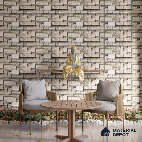 Elevation Wall Tile TL 00065 D Caramel Beige 2 ft x 1 ft Punch Matte Finish Vitrified Tile - 9 mm | Suitable For Feature Wall, Boundary Wall, Balcony, Outdoor
