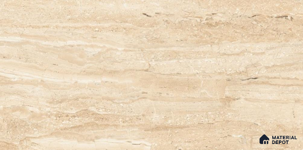 TL 08269 Caramel Beige 4 ft x 2 ft Glossy Finish Vitrified Wall & Floor Tile - 9 mm
