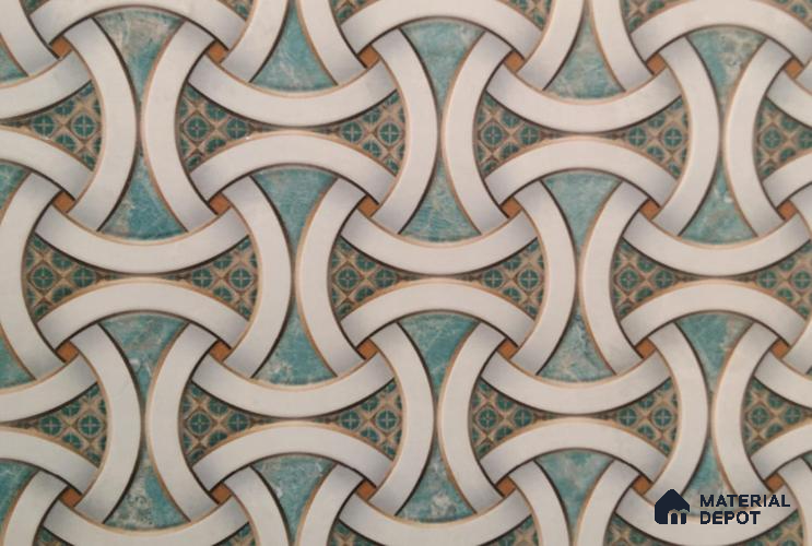 TL 02534 B Vibrant Blue Highlighter 18 x 12 inch Glossy Finish Ceramic Wall Tile - 6 mm