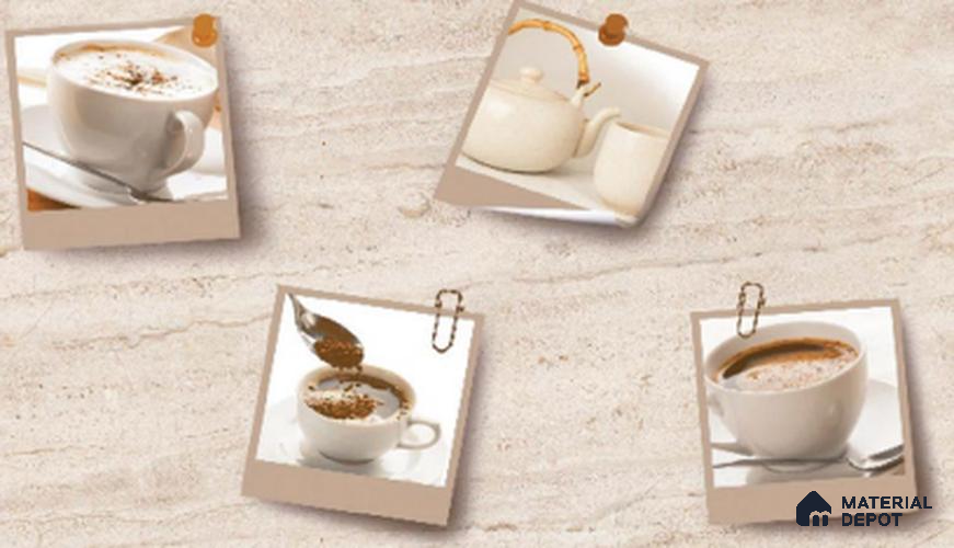 TL 04416 Vanilla Beige 18 x 12 inch Glossy Finish Ceramic Wall Tile - 6 mm