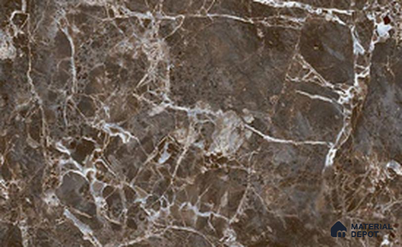 TL 02443 C Brown Dark 18 x 12 inch Glossy Finish Ceramic Wall Tile - 6 mm
