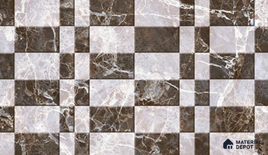 TL 02443 B Brown Highlighter 18 x 12 inch Glossy Finish Ceramic Wall Tile - 6 mm