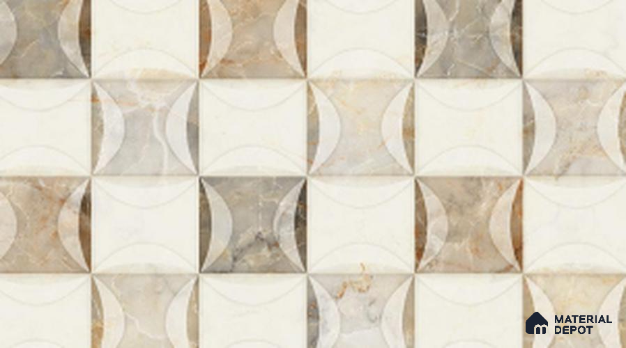 TL 02414 B Caramel Highlighter 18 x 12 inch Glossy Finish Ceramic Wall Tile - 6 mm