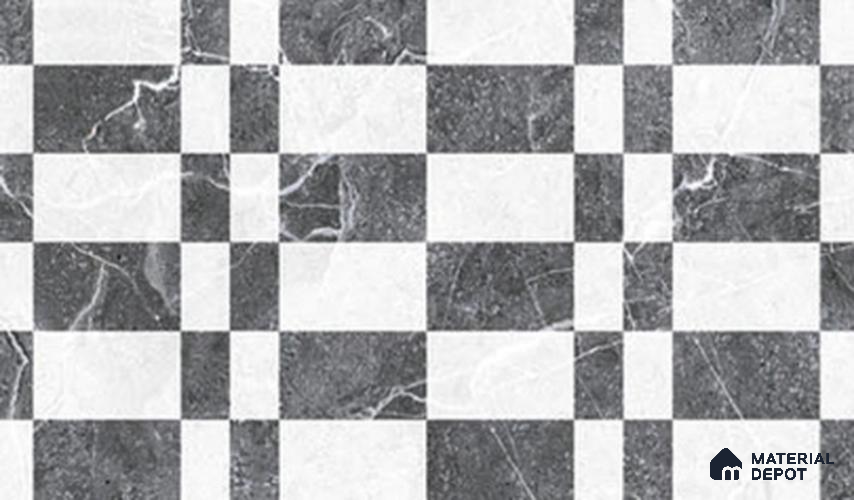 TL 02408 B Black Highlighter 18 x 12 inch Glossy Finish Ceramic Wall Tile - 6 mm