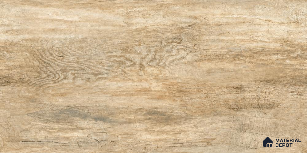 Wooden Wall & Floor Tile Oragnic Brown | TL 03512 | 4 ft x 2 ft Size | Sugar Matte Finish Vitrified Tile - 9 mm Thick | Suitable For Living Room, Bedroom