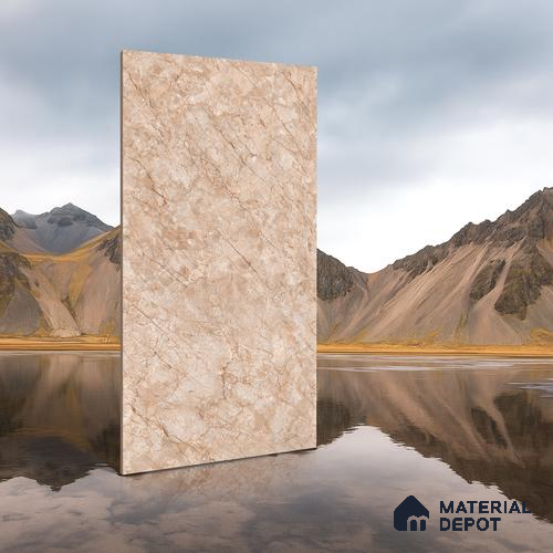 Carving Wall & Floor Tile Penny Brown | TL 01185 | 4 ft x 2 ft Size | Matte Finish Vitrified Tile - 9 mm Thick | Suitable For Living Room, Bedroom, Bathroom