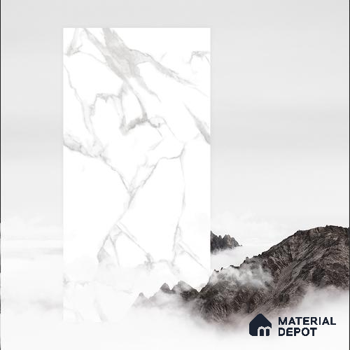 Endless Floor & Wall Vitrified Tile Silken White 4 ft x 2 ft | TL 01184 Glossy Finish - 9 mm | Suitable for Living Room, Bedroom