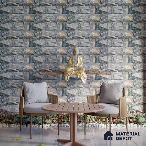 Elevation Wall Tile TL 00067 D Ash Grey 2 ft x 1 ft Punch Matte Finish Vitrified Tile - 9 mm | Ideal For Modern Facades, Outdoor Cladding, Feature Wall