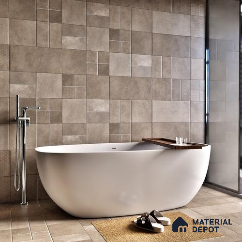 Parking Floor & Wall TL 00061 C Marrone Brown 2 ft x 1 ft Matte Finish Stone Vitrified Tile - 12 mm | 32 Random Faces | Suitable For Heavy Duty Outdoor Areas