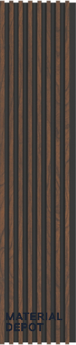 Brown Wooden Louver PN 03273 8 ft x 4.9 inch Charcoal Panel - 8 mm | Suitable for Feature Wall, TV Unit & Living Room | Width is Subjected to 5% Variation