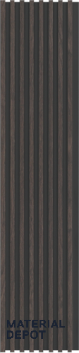 Brown Wooden Louver PN 03274 8 ft x 4.9 inch Charcoal Panel - 8 mm | Suitable for Feature Wall, TV Unit & Living Room | Width is Subjected to 5% Variation