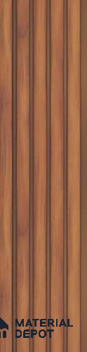 Brown Plain Colour Louver PN 03027 8 ft x 4.9 inch Charcoal Panel - 8 mm | Suitable for Feature Wall, TV Unit & Living Room | Width is Subjected to 5% Variation
