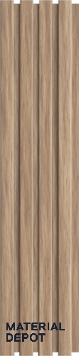 Brown Wooden Louver PN 03277 8 ft x 4.9 inch Charcoal Panel - 8 mm | Suitable for Feature Wall, TV Unit & Living Room | Width is Subjected to 5% Variation