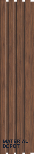 Brown Wooden Louver PN 03278 8 ft x 4.9 inch Charcoal Panel - 8 mm | Suitable for Feature Wall, TV Unit & Living Room | Width is Subjected to 5% Variation