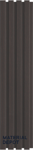 Brown Wooden Louver PN 03280 8 ft x 4.9 inch Charcoal Panel - 8 mm | Suitable for Feature Wall, TV Unit & Living Room | Width is Subjected to 5% Variation
