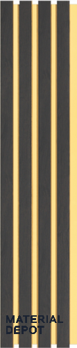 Brown Plain Colour Louver PN 03281 8 ft x 4.9 inch Charcoal Panel - 8 mm | Suitable for Feature Wall, TV Unit & Living Room | Width is Subjected to 5% Variation