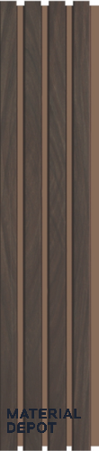 Brown Wooden Louver PN 03282 8 ft x 4.9 inch Charcoal Panel - 8 mm | Suitable for Feature Wall, TV Unit & Living Room | Width is Subjected to 5% Variation