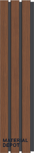 Brown Wooden Louver PN 03293 8 ft x 4.9 inch Charcoal Panel - 8 mm | Suitable for Feature Wall, TV Unit & Living Room | Width is Subjected to 5% Variation