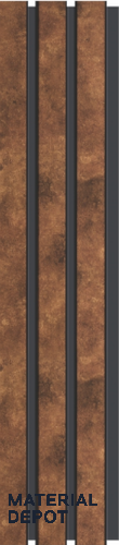 Brown Wooden Louver PN 03294 8 ft x 4.9 inch Charcoal Panel - 8 mm | Suitable for Feature Wall, TV Unit & Living Room | Width is Subjected to 5% Variation