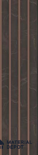 Brown Wooden Louver PN 03029 8 ft x 4.9 inch Charcoal Panel - 8 mm | Suitable for Feature Wall, TV Unit & Living Room | Width is Subjected to 5% Variation