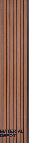 Brown Wooden Louver PN 03197 8 ft x 4.9 inch Charcoal Panel - 8 mm | Suitable for Feature Wall, TV Unit & Living Room | Width is Subjected to 5% Variation