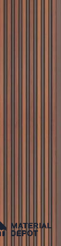 Brown Wooden Louver PN 03047 8 ft x 4.9 inch Charcoal Panel - 8 mm | Suitable for Feature Wall, TV Unit & Living Room | Width is Subjected to 5% Variation