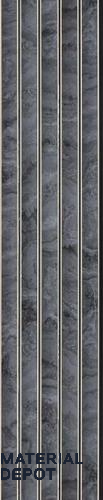 Grey Marble Louver PN 03214 8 ft x 4.9 inch Charcoal Panel - 8 mm | Suitable for Feature Wall, TV Unit & Living Room | Width is Subjected to 5% Variation